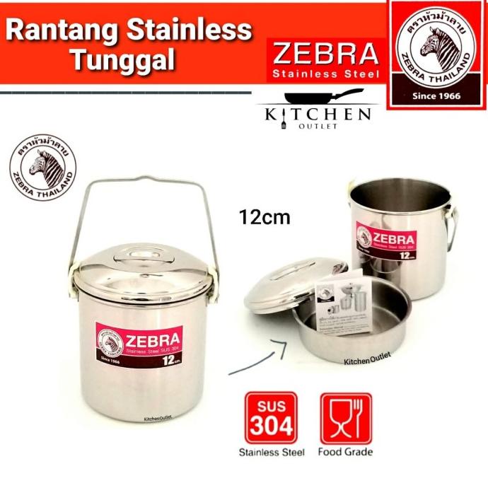 Rantang Tunggal ZEBRA 12cm Rantang Stainless 304 151612