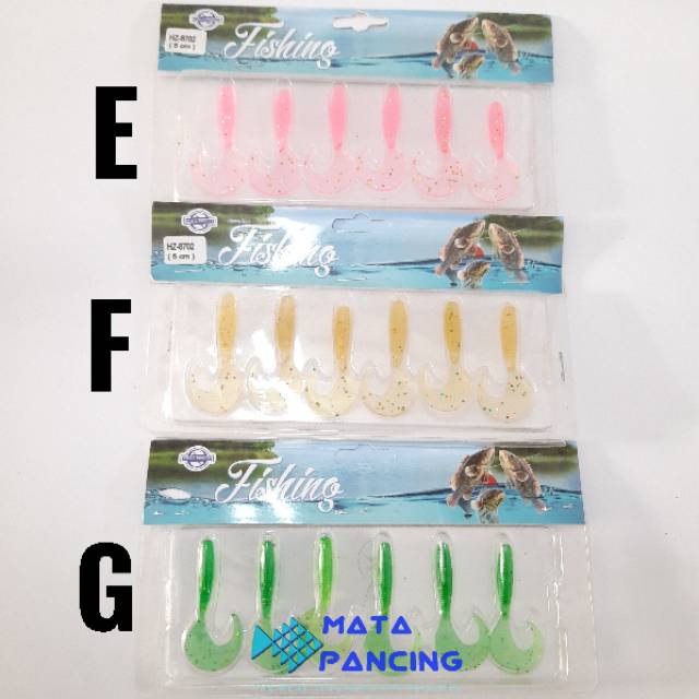 6pcs umpan soft lure stella pack berbagai jenis