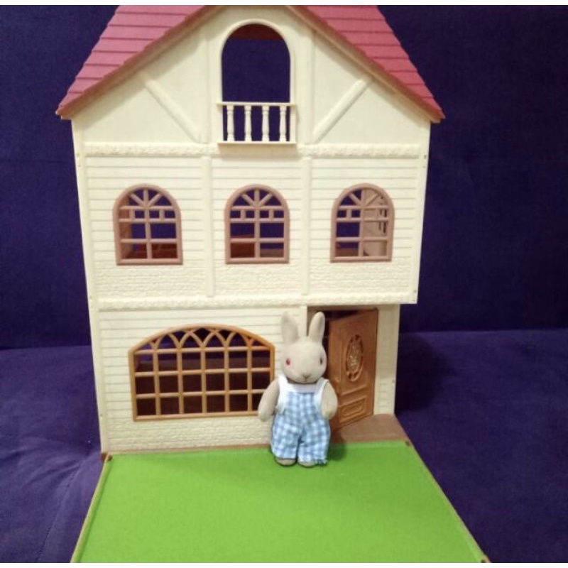 sylvanian 3 story house preloved
