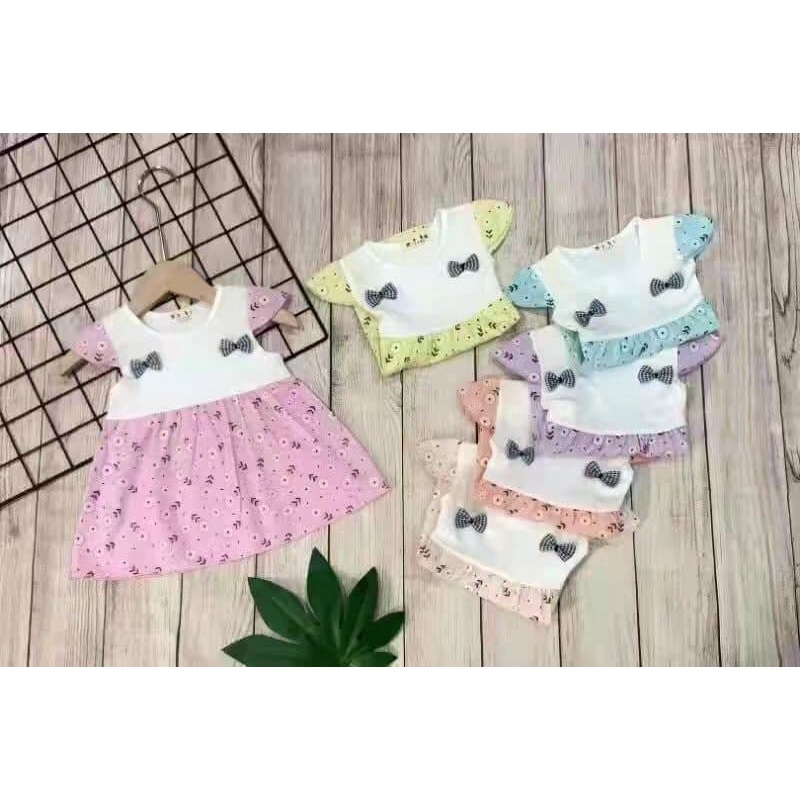 Promo !! Dress Anak Perempuan Import / dress mixed baby cute Ukuran 1-3th  / Baju Anak Perempuan Imut