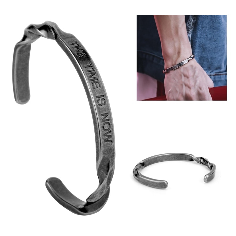 Gelang Bahan Titanium Steel Gaya Hip Hop Untuk Pria Dan Wanita