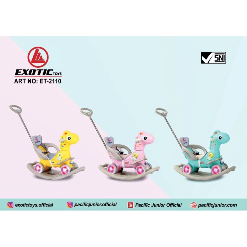 Mainan Dorong 3in1 Kuda Dan Dino Bayi Murah