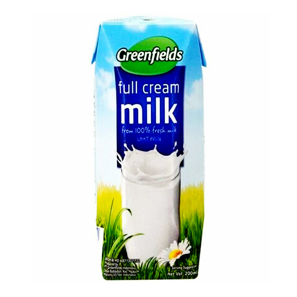 

GREENFIELDS FULL CREAM MILK 200ml
