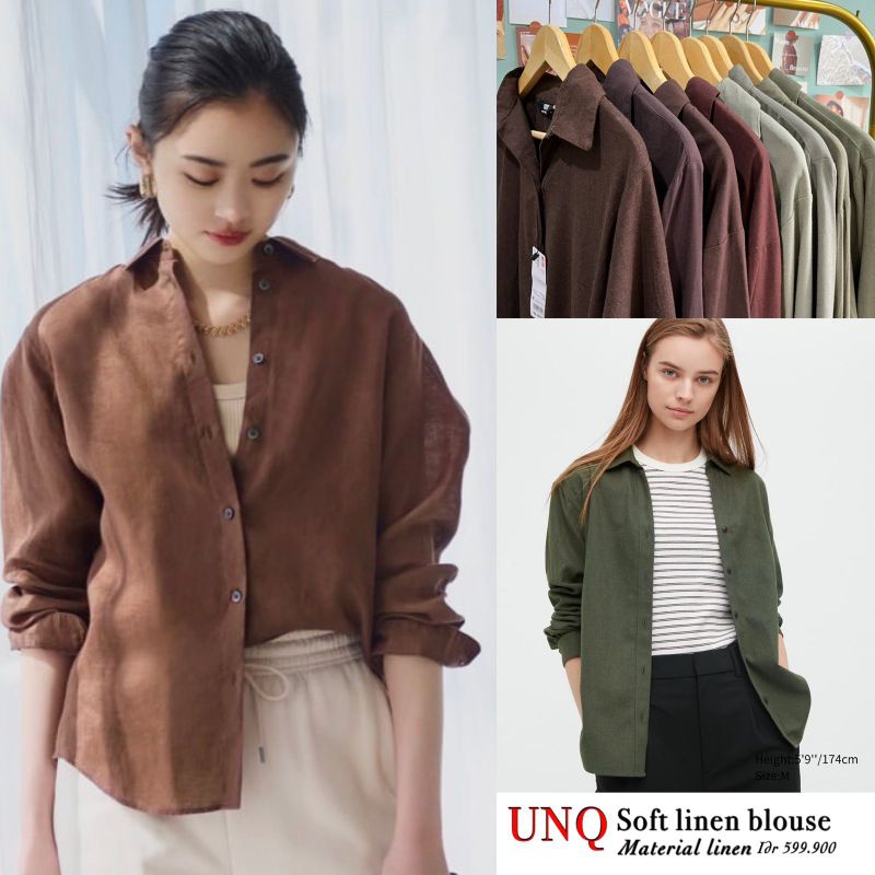 Gu by unq* linen longsleeved blouse