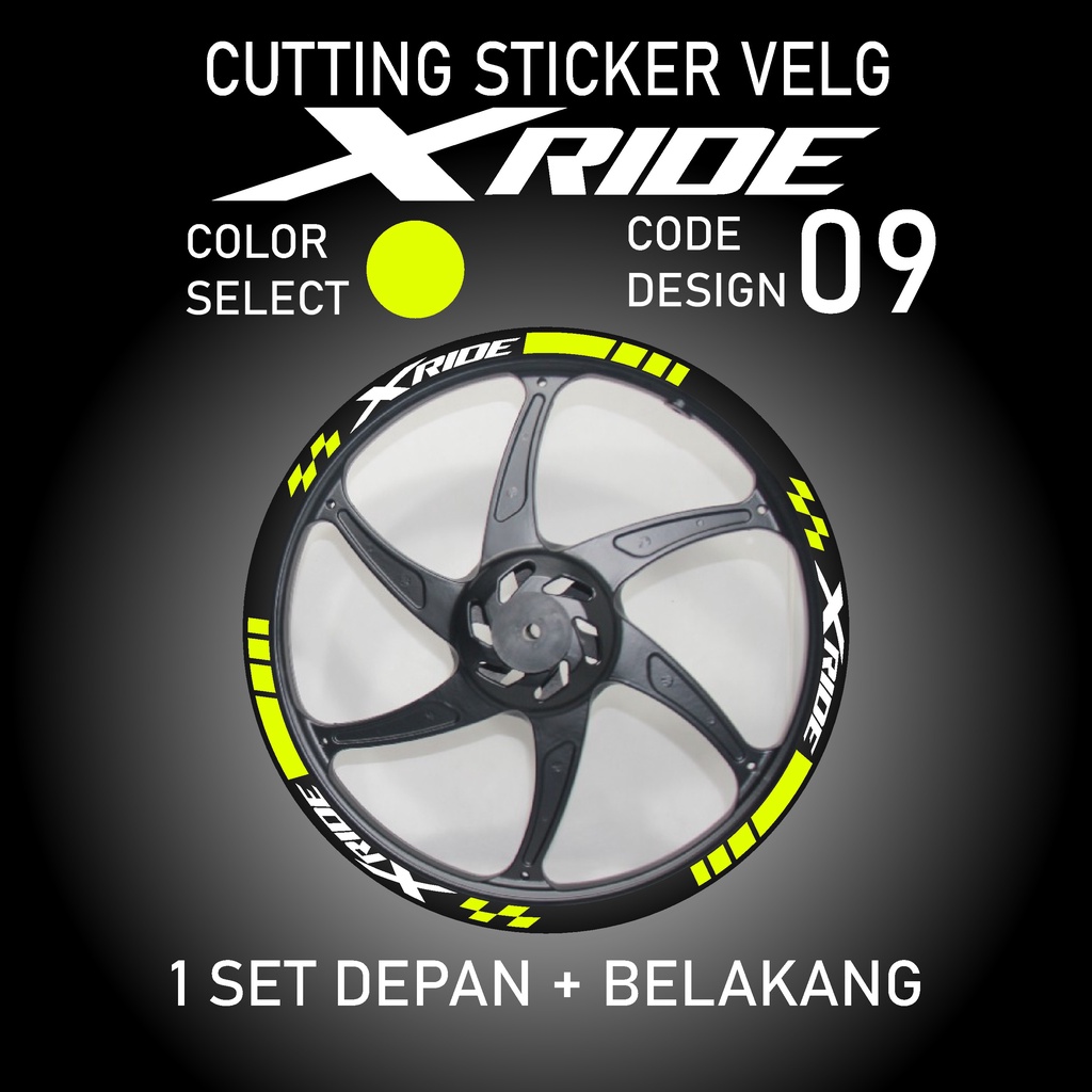 Kenzie Sticker - Aksesoris Stiker Cutting Sticker List Velg Yamaha XRIDE 125 New Old Racing Lis Pele
