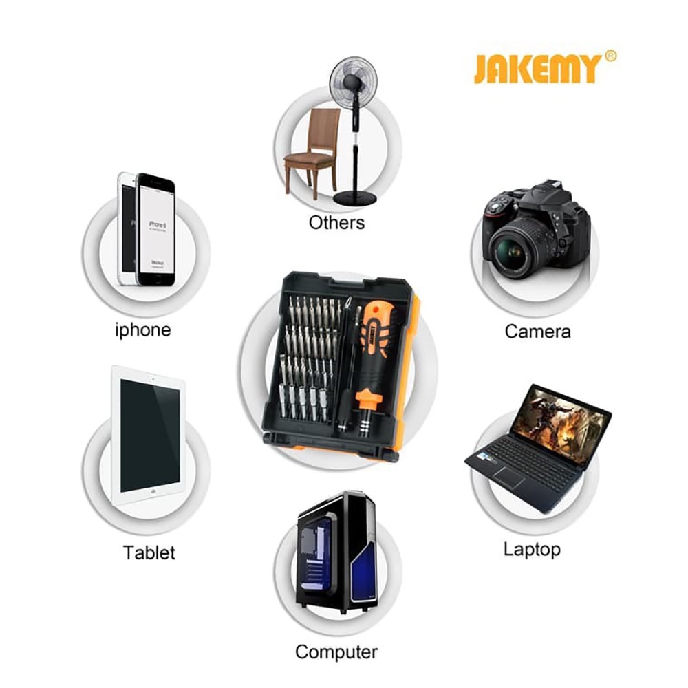 Jakemy JM-8160 33 in 1 Set Obeng Handphone for Computer