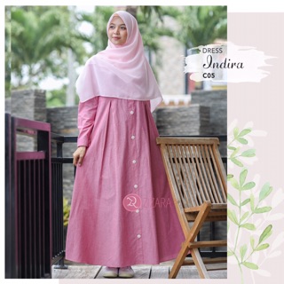 ZIZARA INDIRA DRESS Baju  gamis wanita busana  muslim  