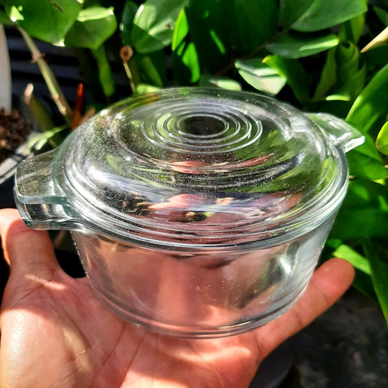 mangkuk tutup kaca  12 cm kig