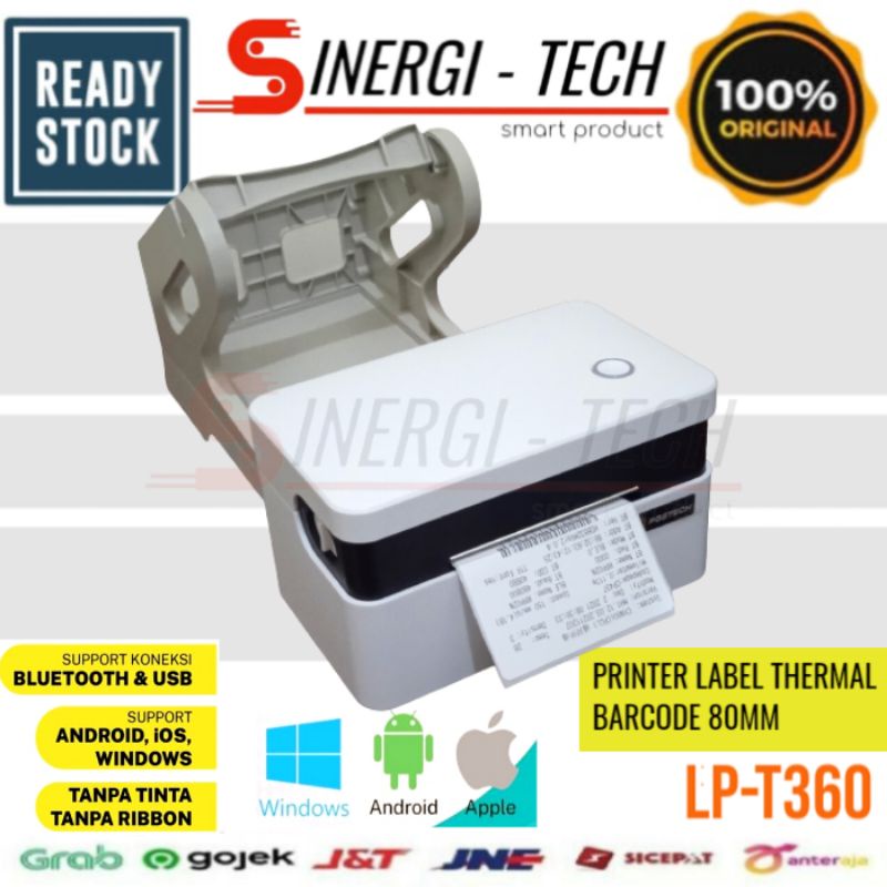PRINTER LABEL THERMAL LP-T360 USB BLUETOOTH 80MM CETAK RESI PENGIRIMAN ANDROID WINDOWS CETAK RESI MA