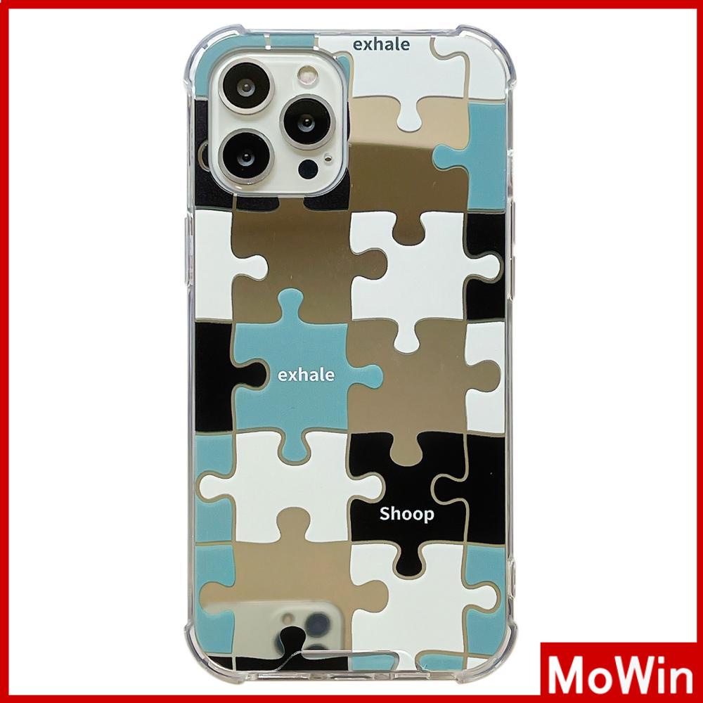 iPhone Case Acrylic HD Mirror Airbag Shockproof Protection Camera Cute Puzzle Compatible For iPhone 11 iPhone 13 Pro Max iPhone 12 Pro Max iPhone 7 Plus iPhone xr xs max