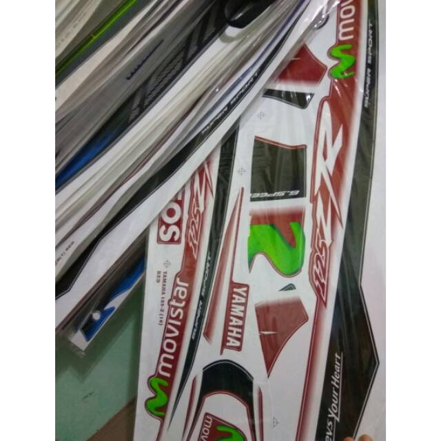 Striping yamaha 125zr movistar merah