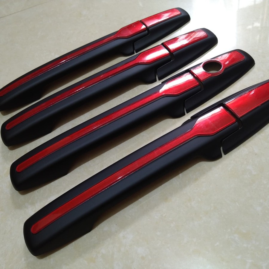 Black Handle Cover with List All New Brio 2018 Hitam Lis Merah