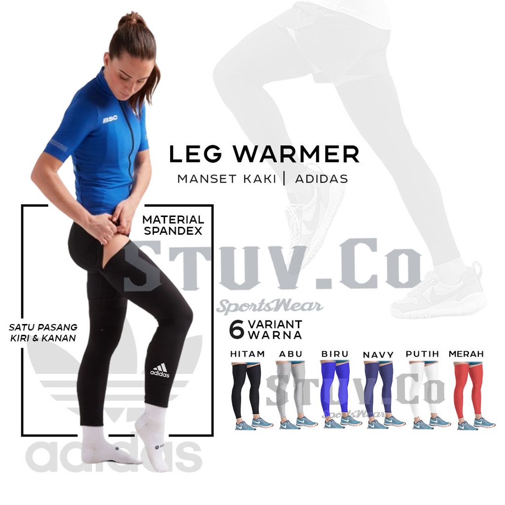 (SEPASANG) LEG WARMER LEG SLEEVE MANSET LUTUT MANSET KAKI KNEE OLAHRAGA BASKET JOGGING LARI PRIA WANITA