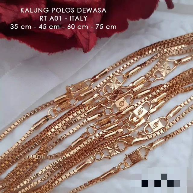 Kalung itali gold motif emas 24k