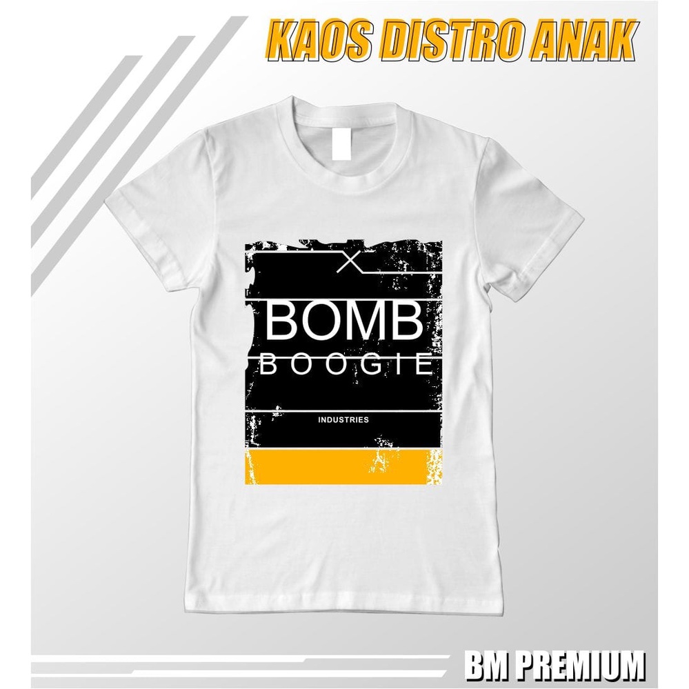 KAOS BOOMBOGIE ORIGINAL/KAOS DISTRO PREMIUM KIDS MOTIF 9 BUAT PEMILIHAN WARNA KAOS ADA DI VARIASI