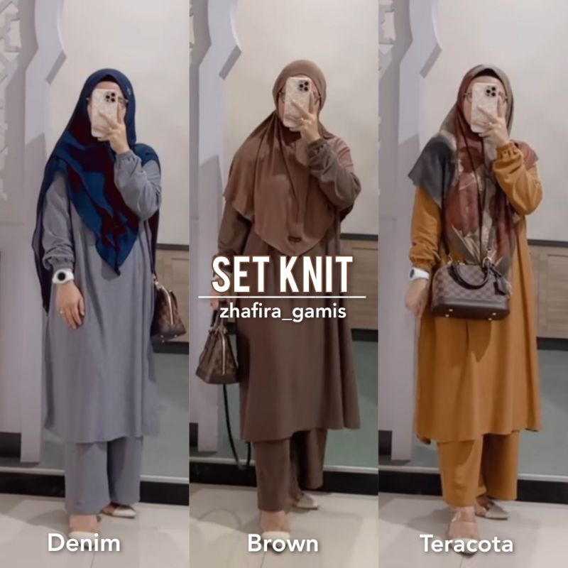 SET KNIT JAGUARD ORI SEKARARUM FASHION