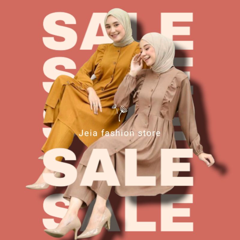 VANYA SET || SETELAN VANYA || DAILY ONE SET || LONG TUNIK VANYA || LONG TUNIK || SETELAN CRINKLE || 