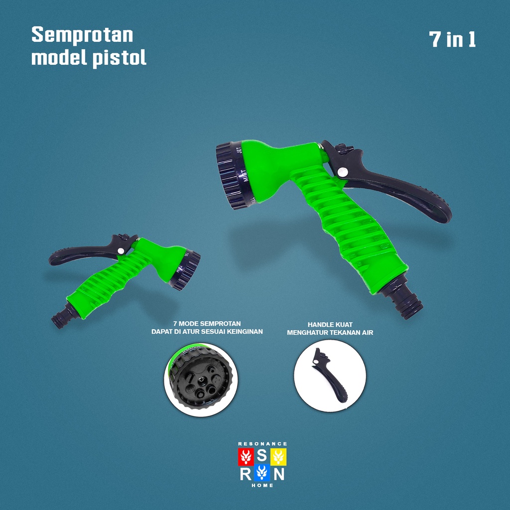 SEMPROTAN AIR PISTOL 7 LUBANG / SEMPROTAN SELANG TAMAN | SEMPROTAN POSISI 7 IN 1