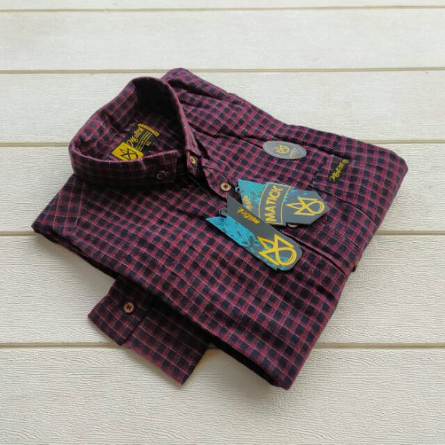 (KHUSUS ECER) Kemeja flanel Original MATICK kotak merah hitam