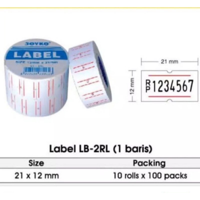 

Kertas Label Roll 1 Line Joyco / Label Harga