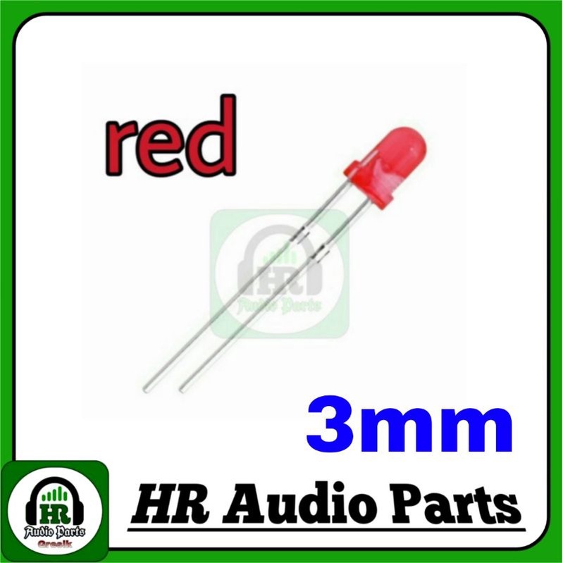 Led 3mm 3 mm Lampu LED Warna Biasa Merah Kuning Hijau Red Yellow Green