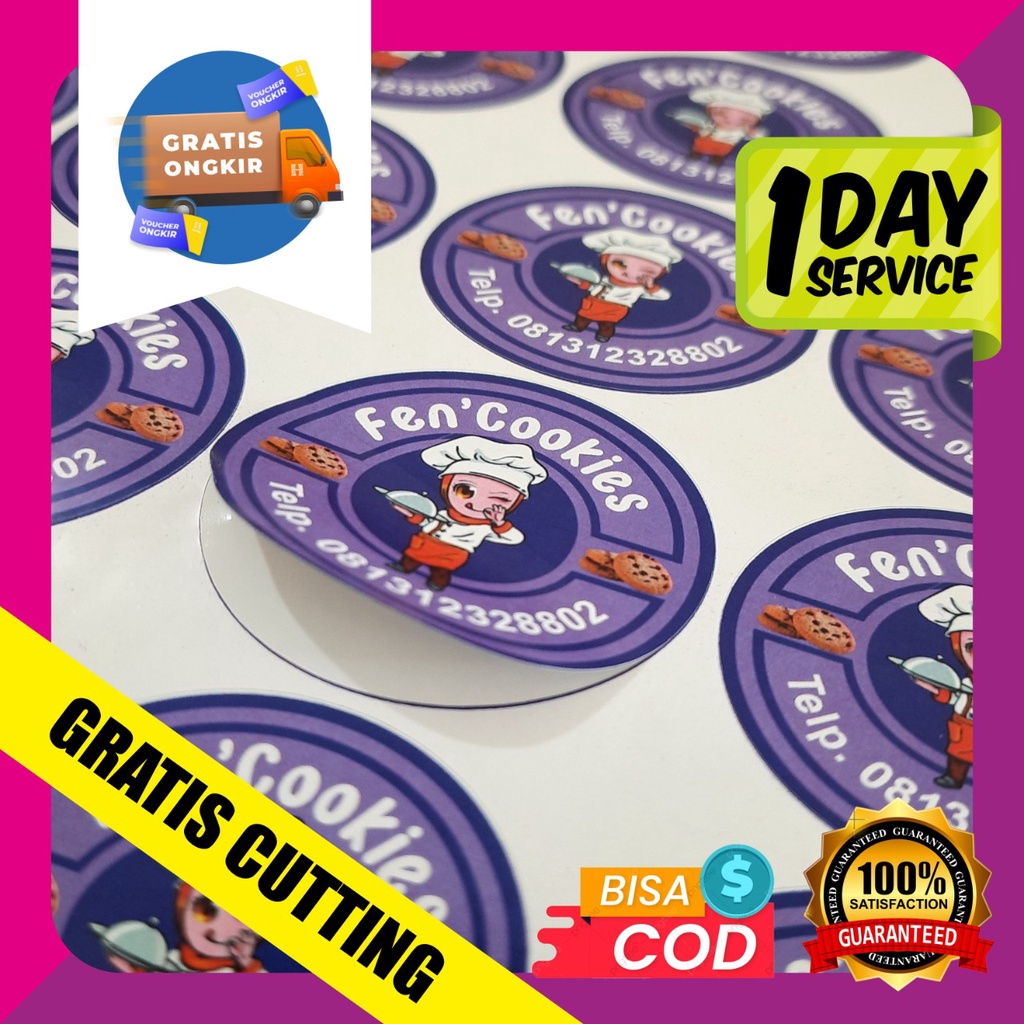 DISKON - STIKER LABEL BULAT WARNA STIKER LABEL BOTOL SABUN
