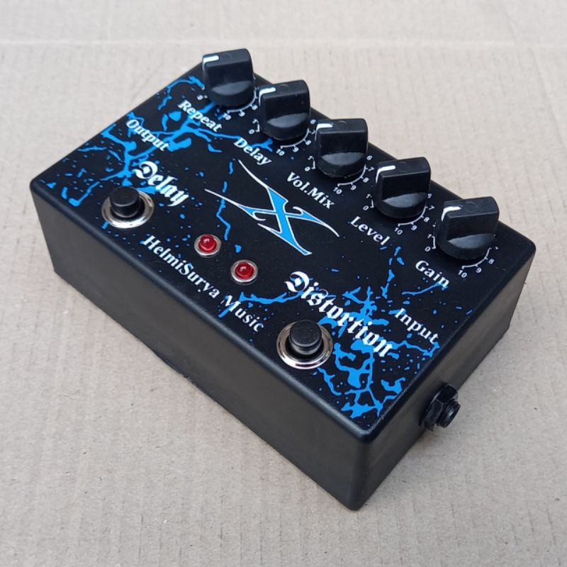 Efek gitar X distorsi delay double plus Adaptor