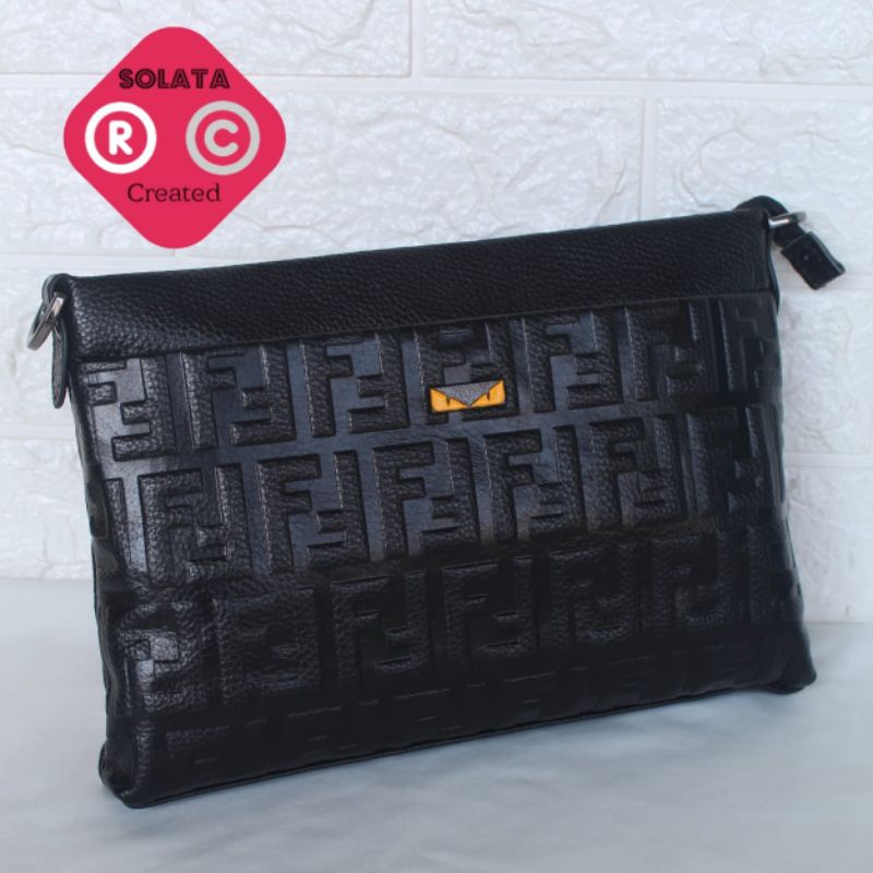 Handbag pria wanita - clutch pria wanita kulit asli - handbag FENDI