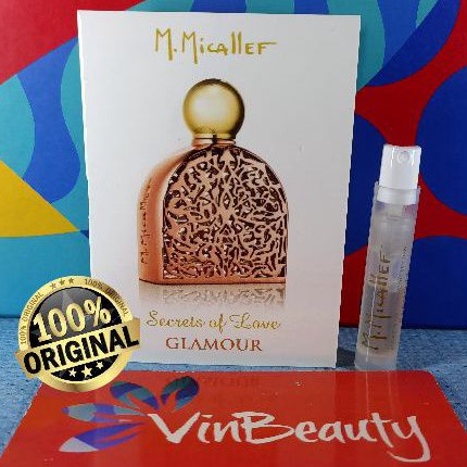 Vial Parfum OriginaL M.Micallef Secrets of Love Glamour EDP 1 ml For Unisex Murah