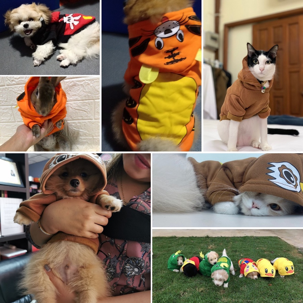 ★〓YUFeiPet〓★ Hooded Makeover Dog Cartoon Sweater Cat Warm Clothing