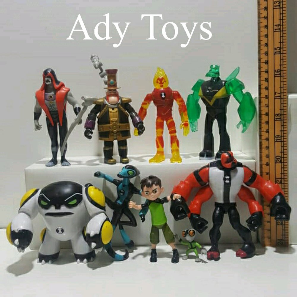 Unik Ben 10 Ben10 ben Tennyson Four Arms Heatblast Diamondhead Figure Berkualitas