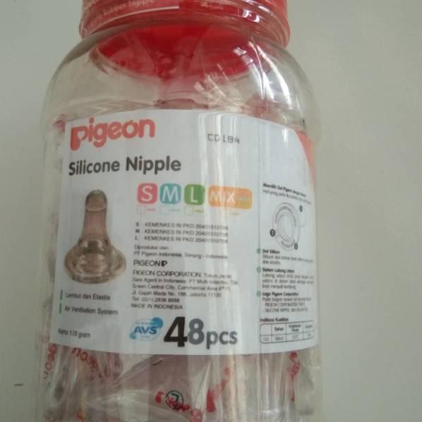 ❅12.12 Dot niple pigeon satu toples isi 48 ukuran L ハを