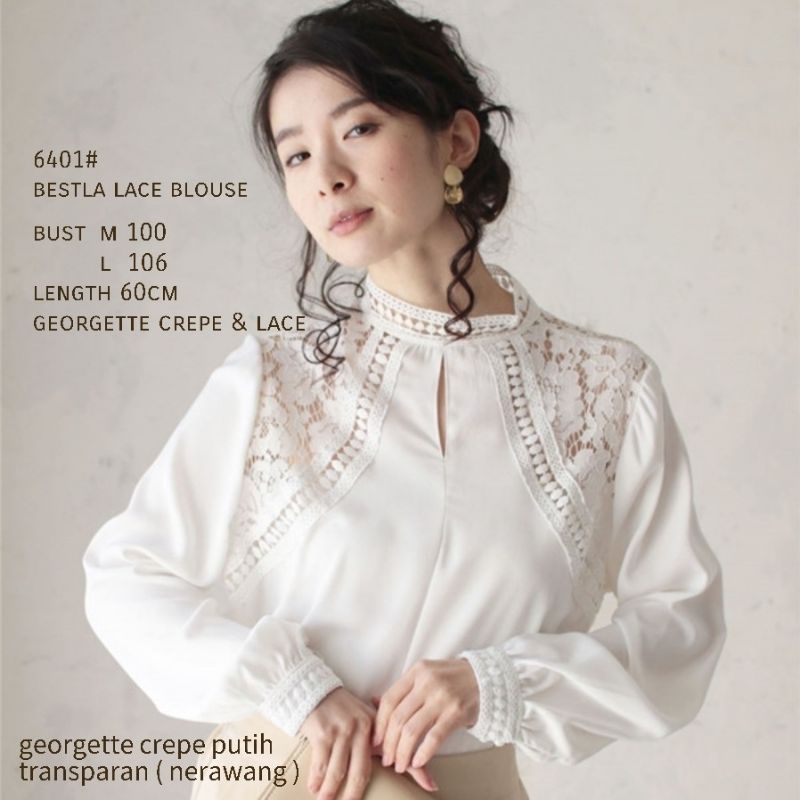 CFS- 6401 Bestla Lace Blouse//Atasan Brukat Sayap// Fashion Import
