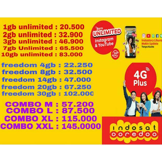 Isi Ulang Kuota Indosat Ooredo Unlimited Shopee Indonesia