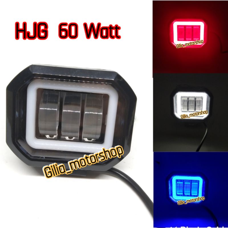 HJG Lampu tembak sorot LED foglamp mini daymaker 4 lensa 80 watt HJG