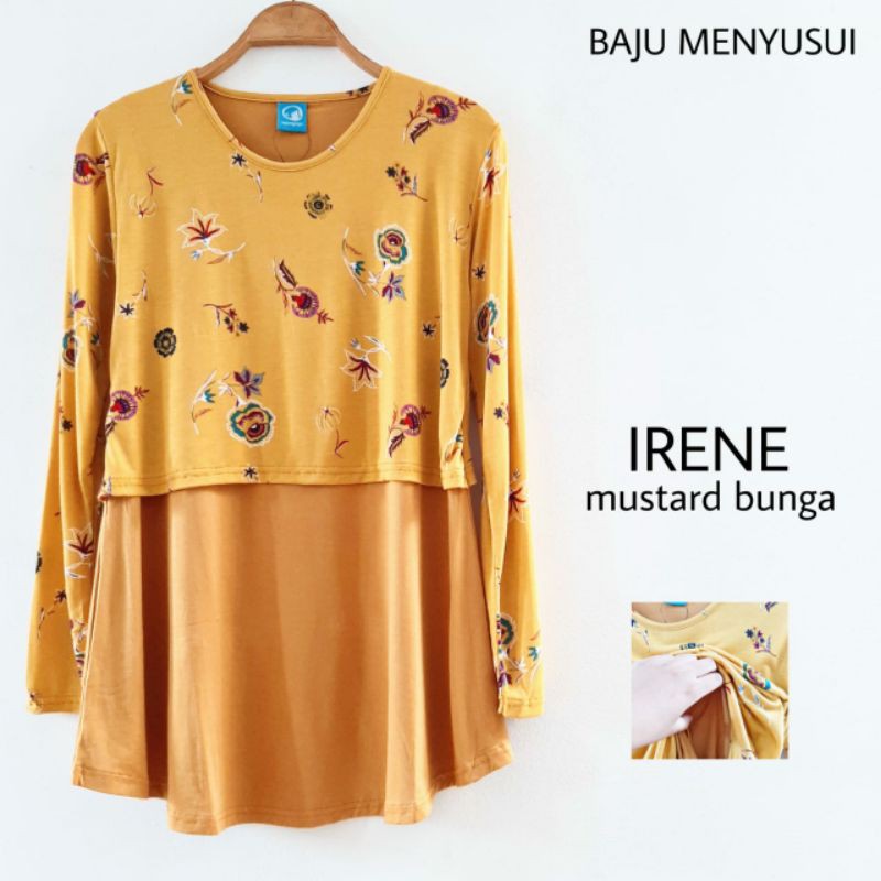 MAMIGAYA Nursing Wear IRENE Serie Baju Hamil Menyusui Lengan Panjang