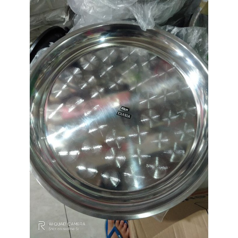 Nampan Bulat Stainless 30 • Nampan Bulat