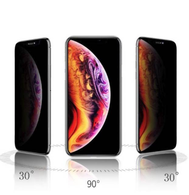 tempered glass anti spy privacy iphone XS Max anti gores kaca