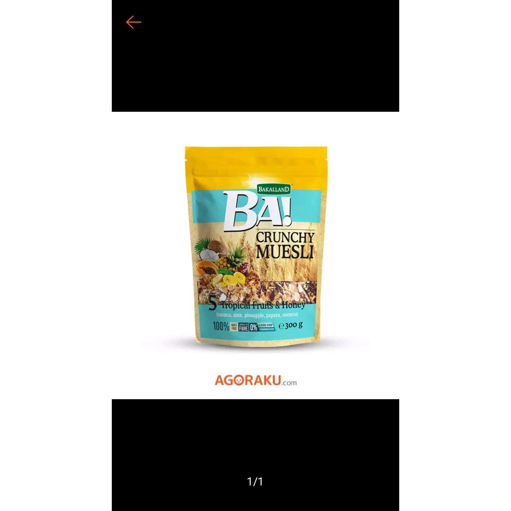 

Termurah Bakalland Crunchy Muesli Crunchy Granola 5 Tropical Fruits & Honey 300 gram Terlaris