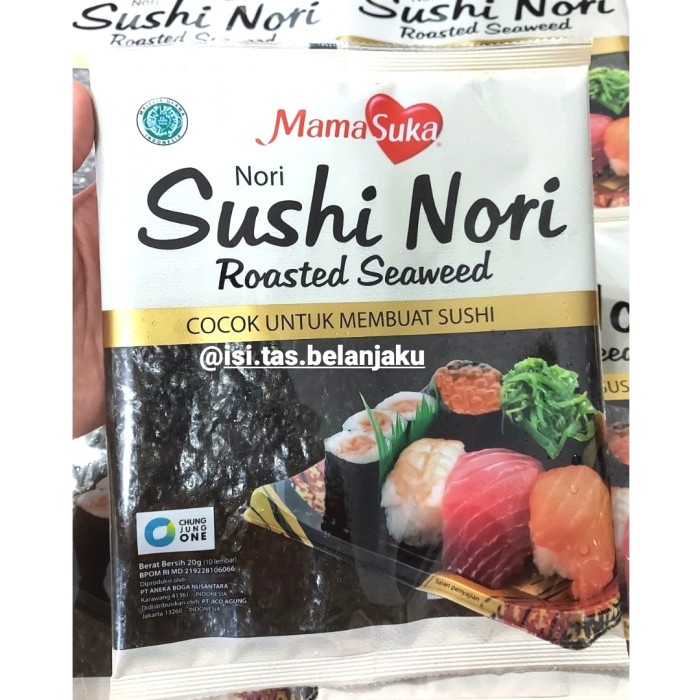 

TERLARIS sushi nori roasted seaweed / nori rumput laut / lavers kimbab - 10 lbr