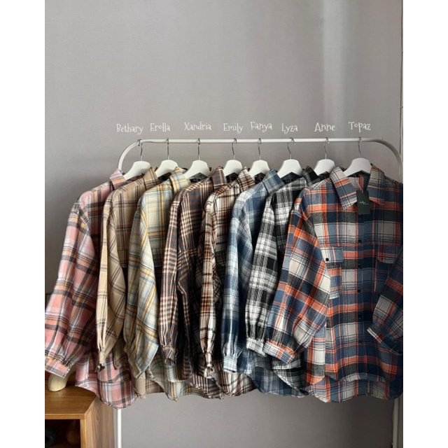 Kimberly oversize flanel produk ori by outfix