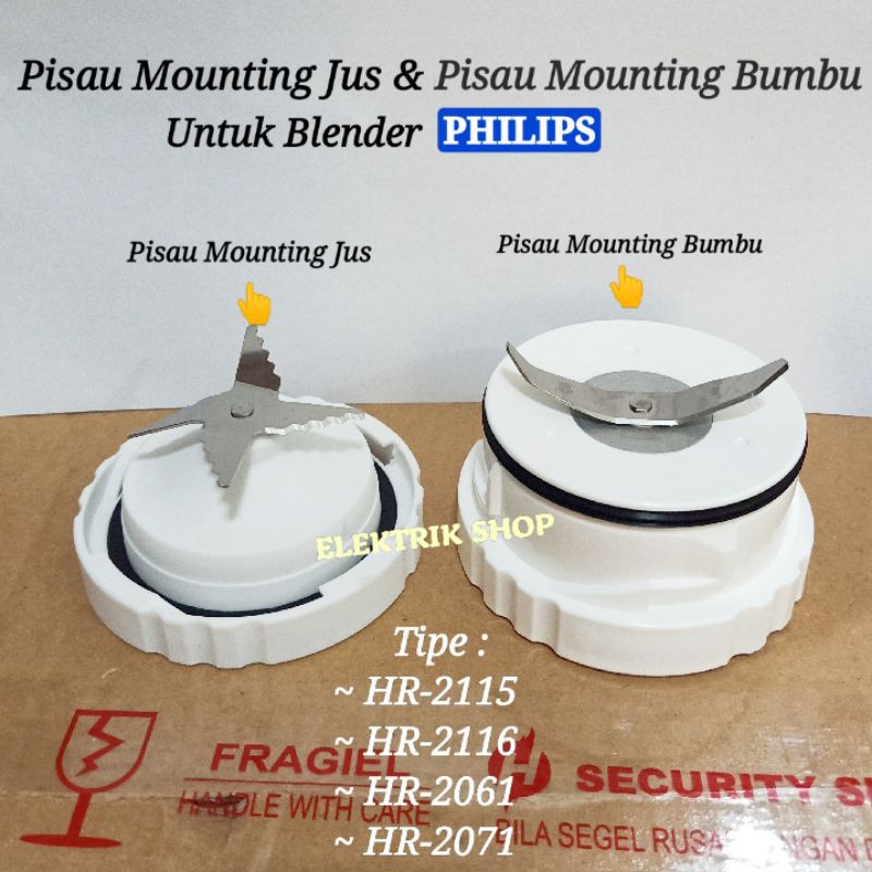 PISAU JUS + PISAU BUMBU BLENDER PHILIPS TIPE HR 2115 HR 2116 HR 2061 HR 2071