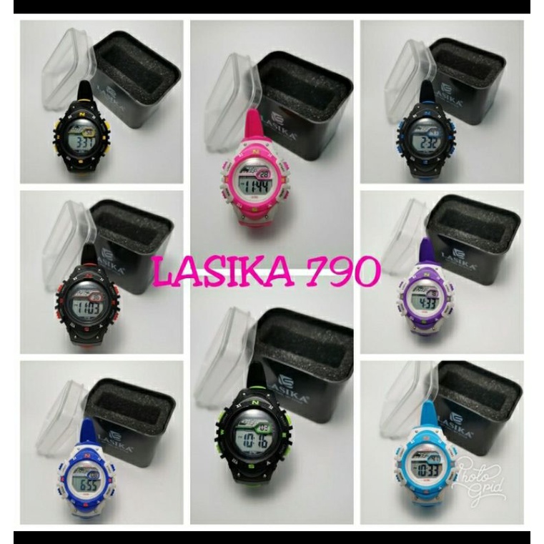 jam tangan lasika 790 original tahan air jam tangan anak anak waterproof