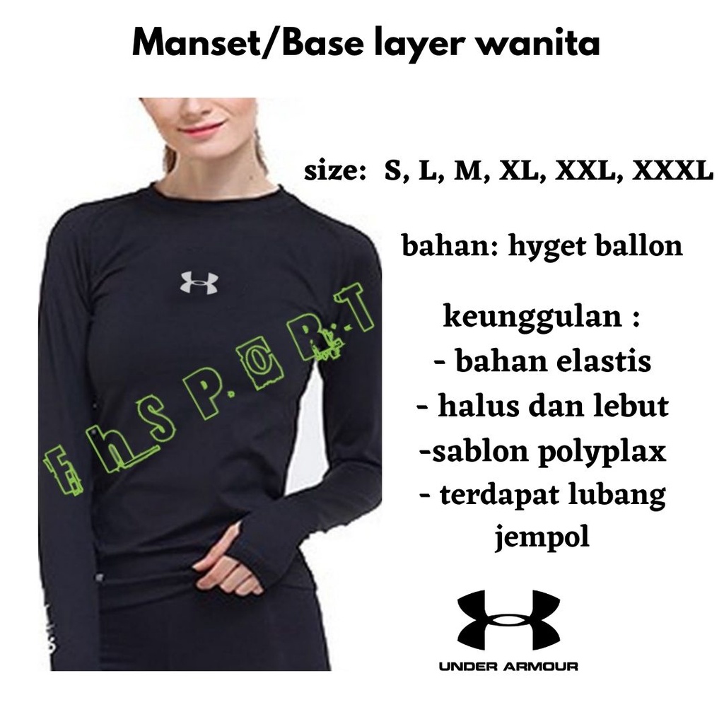 Manset/ baselayer olahraga wanita-under armour