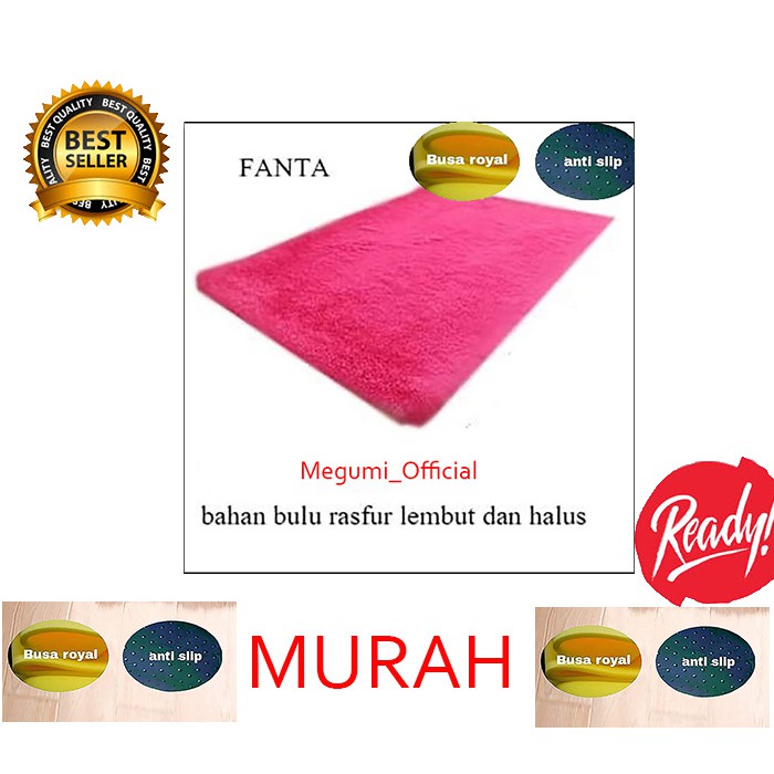 KARPET BULU RASFUR 200x150x5cm ANTI SLIP TERMURAH &amp;TERBAIK