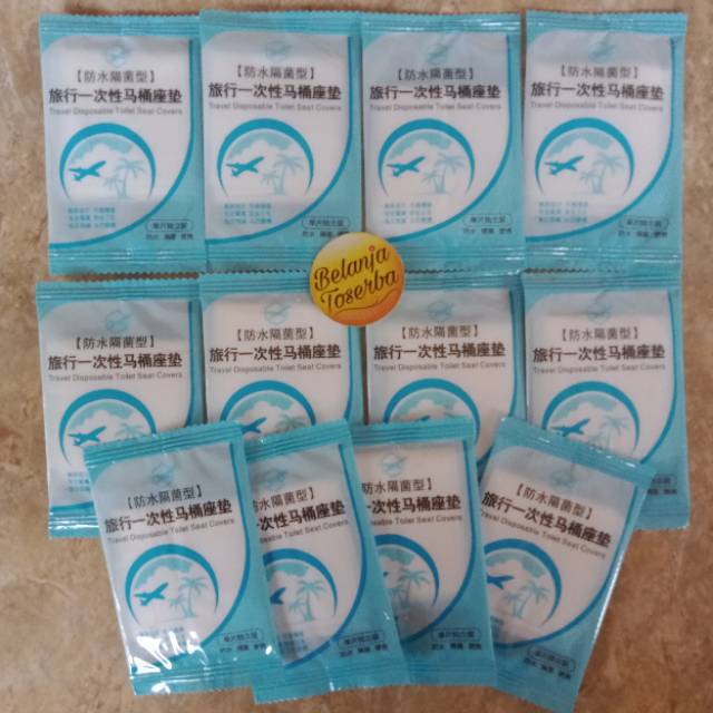 Disposable Travel Toilet / Tisu Toilet Seat Traveling / Plastik Tatakan Dudukan WC