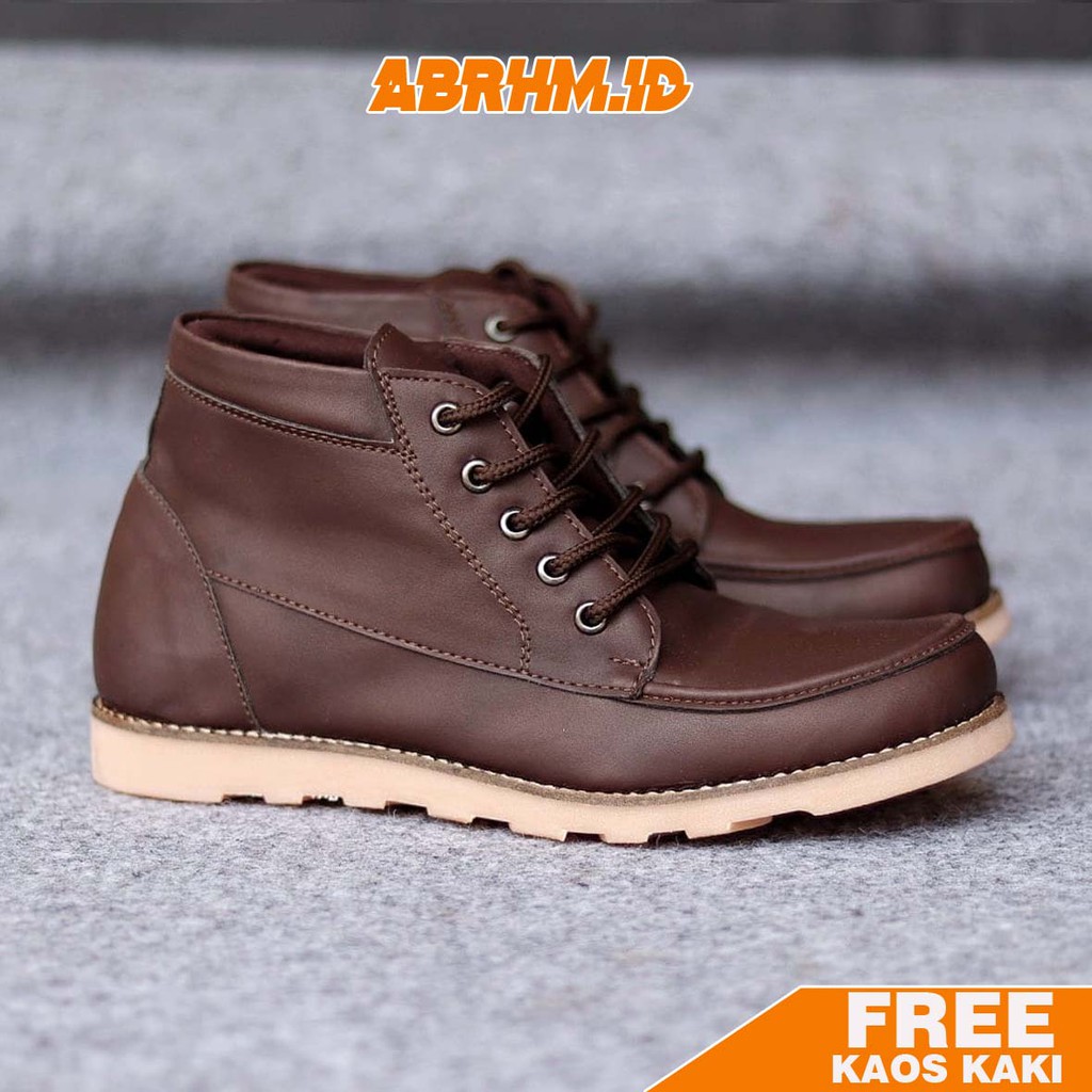 ABRHM X MUJIN Sepatu Boot Pria Boots Touring Casual Kulit syntetic Non Safety  Sepatu Pria Casual