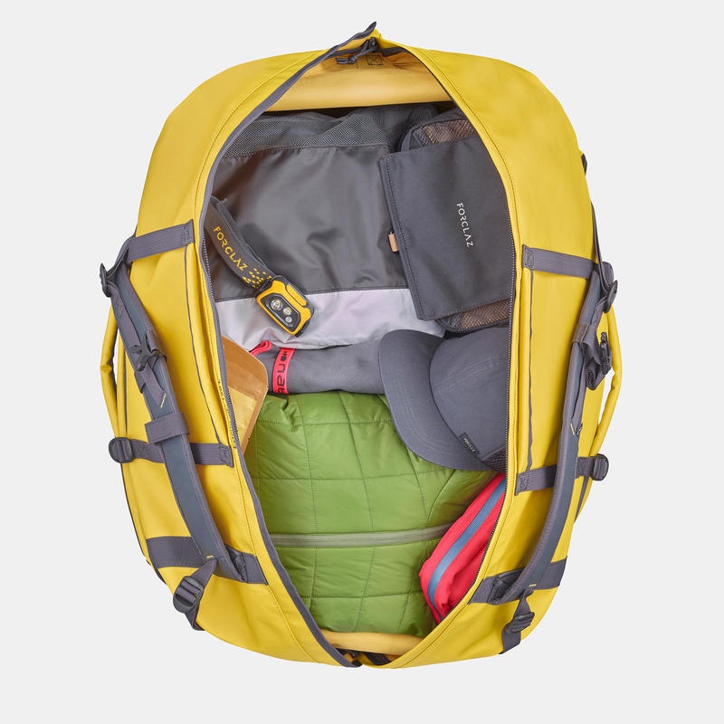 FORCLAZ Voyage Tas Gunung Extend 80-120 L Trekking Hiking Carry Bag - Yellow