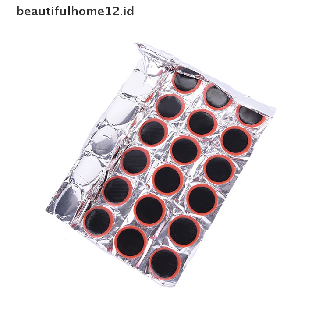 【beautifulhome12.id】 48Pcs 30mm Round Bicycle Tyre Puncture Patch Tyre Inner Tube Prick Repair Pad .