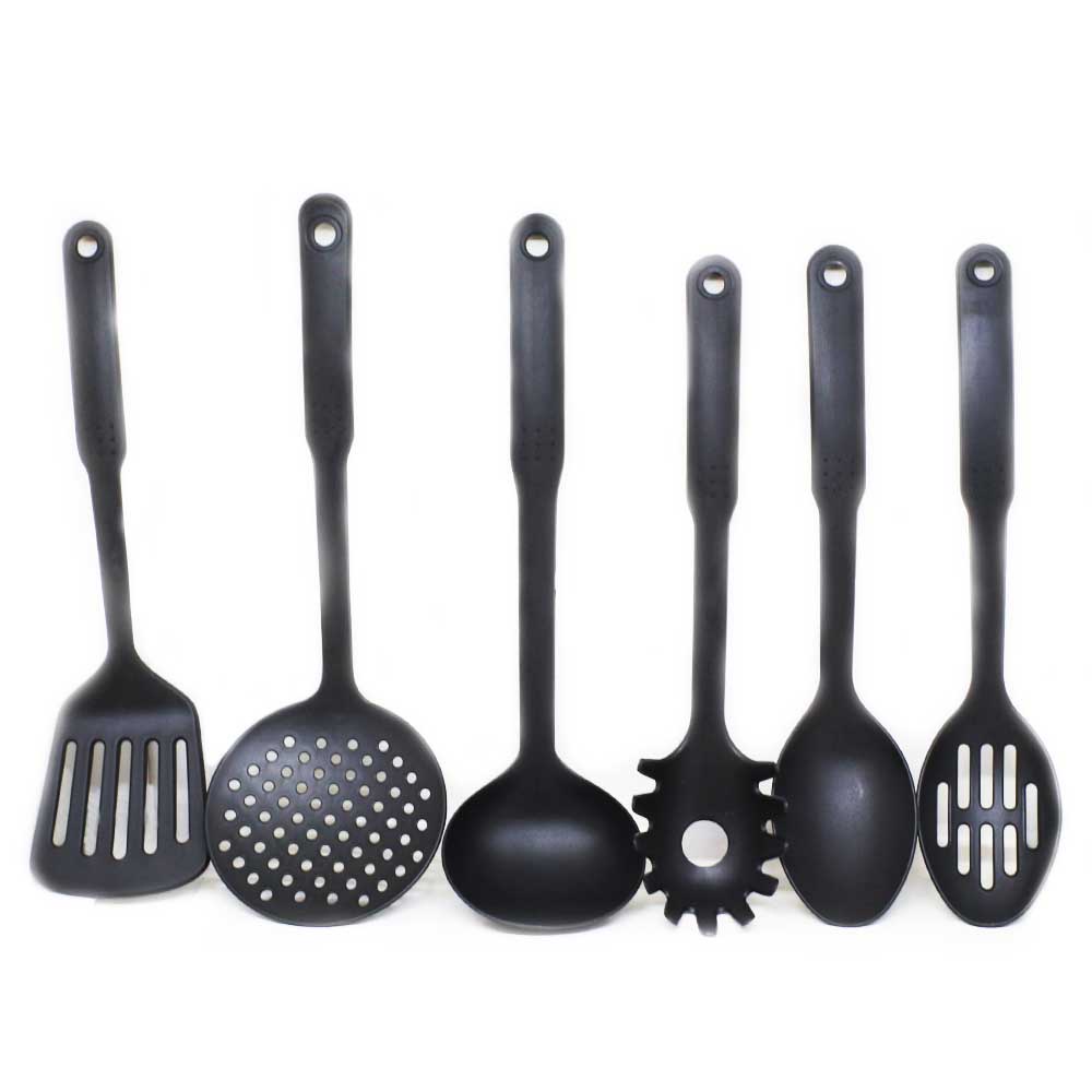 FM - Kitchen Set Tools | Spatula Set Isi 6 PCS  Warna Hitam | Utensil Spatula Set